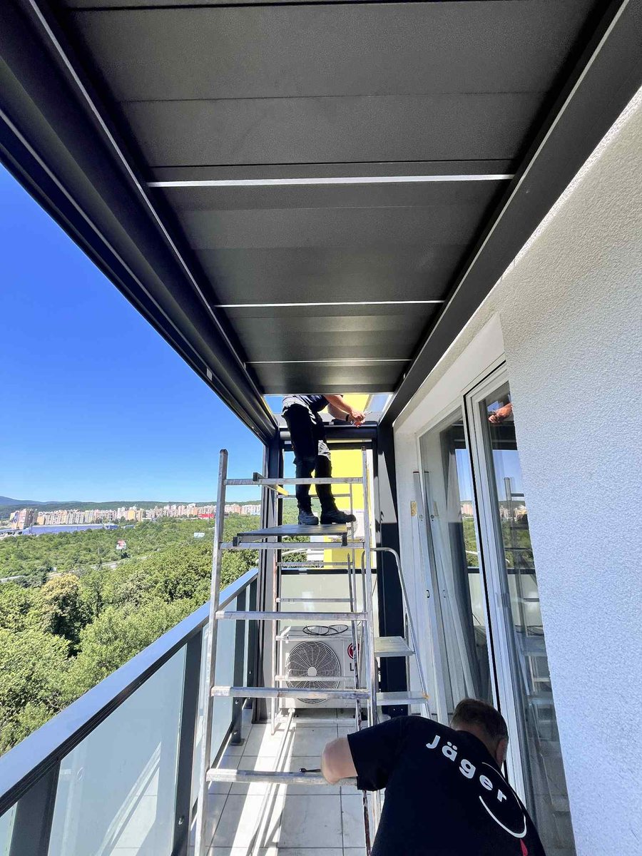 Bioklimatická pergola na balkóne v Košiciach